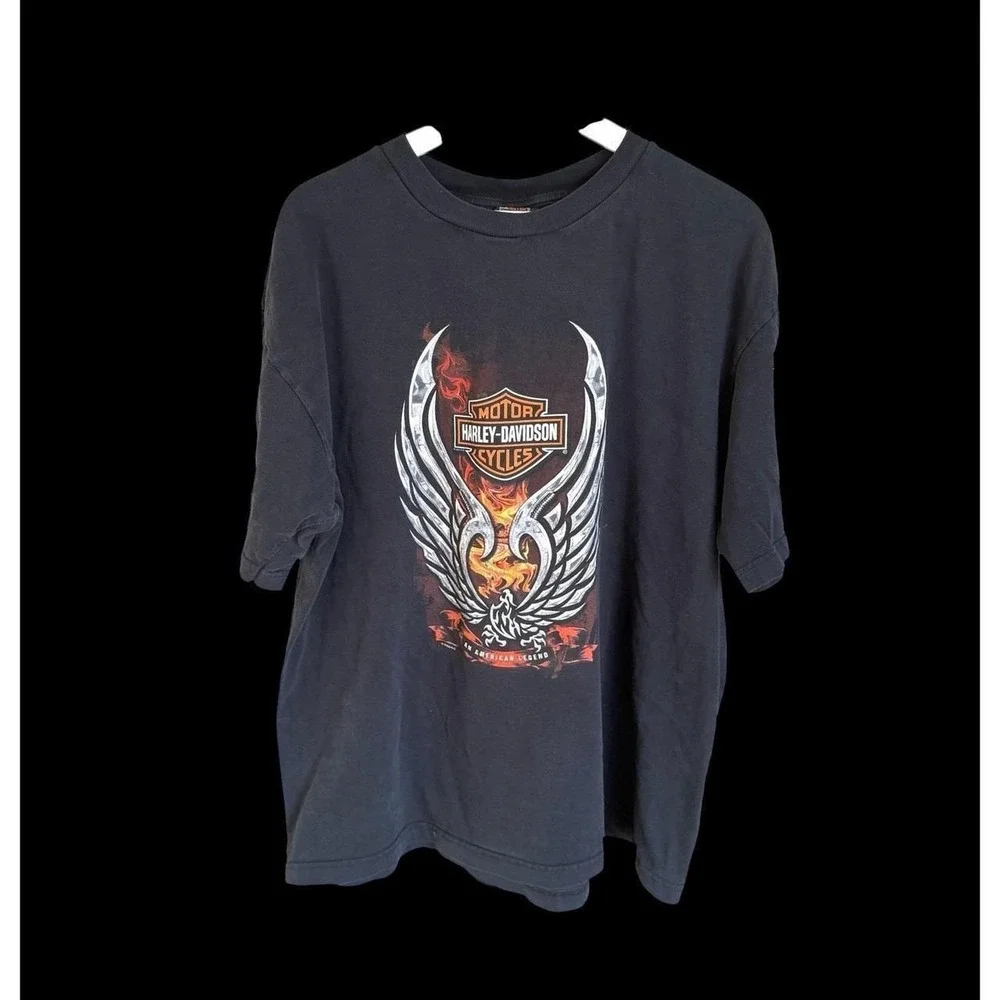 Vintage 2005 Harley Davidson Beijing Men's T-Shirt Sz XL Black‎ Faded